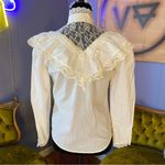 Vintage 80s Does Victorian California Connection Lace Praire Dark Romance Blouse Photo 5