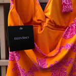 Ellen Tracy  Women's Coral print pink & orange Halter One Piece Swimsuit size 10 Photo 5