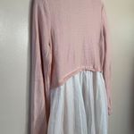 SALE! Pink Fever Mixed Media Long Sweater Size L EUC Size L Photo 3