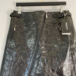 𝅺NWT WORTH NY 100% Genuine Leather Crackle Asymmetrical Zip Skirt 4 Photo 1