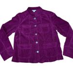 Charter Club Corduroy Jacket Womens Medium Burgundy Button Up Pockets Slim Fit Photo 0