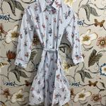 Robert Graham Shirt Dress Button Up Tie Paloma Belted Cotton Mini Shirt Dress 2 Photo 2