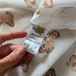 fab'rik  Butterfly Longsleeve Button Down Sz Large Photo 2