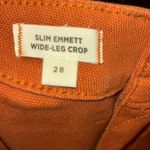 Madewell burnt orange slim Emmett wide-leg crop pant Photo 3