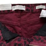 Sanctuary Ankle Jeans Red Black Cheetah Print Stretch Skinny Ankle Pants Size 8 Photo 2