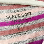 Torrid Super Soft Plush Knit Striped Sweater Tunic Tee 6 6X Pink Purple Mauve Photo 7