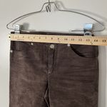 Heart Moon Star women's brown leather suede pants size 0 Photo 5