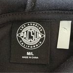 PacSun Women’s Hooded Polar Fleece Vest Size M/L Black Oversized Long Pockets Photo 8