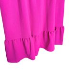 SheIn  Curve Sleeveless Tie Front Ruffle Hem Mini Dress Size 0XL Boho Summer Pink Photo 8