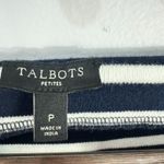 Talbots  Petites P Navy White Striped Embroidered Dress Coastal Preppy Old Money Photo 2