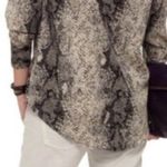 Walter Baker  Snake Print Button-Up blouse long sleeve lightweight 1X Photo 1