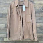 Vince NWT  Designer Cotton Twill Snap Front Button Up Top Photo 3