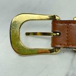 Vintage Wood Beaded Faux Leather Belt Made in Taiwan Small (S) ✨ Brown Photo 8