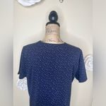Brooks Brothers NTM: Vintage  Short Sleeve Navy with Delicate Floral Top Sz Large Photo 10