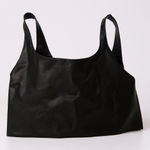 Fabletics  Cropped Black Scoop Neck‎ Tank Top With Built-In Shelf Bra 1X Photo 0