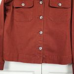 Sanctuary Jacket Ruset Rust Button Up Shacket Pockets Cotton Stretch Size M Photo 9