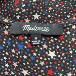 Madewell  Silk Ruffle-Hem Wrap Top in Starry Night Size Medium Photo 7