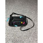 Fossil Women's Crossbody Bag Black Multicolored Abstract Design Photo 4