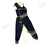 Parker Womens Black Ruffled V Neck Ruched Jumpsuit SZ 0 BHFO 7010 Photo 5