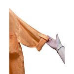 Magaschoni Linen Oversized Button Down Blouse Orange Size L Beach Lagenlook Boho Photo 6