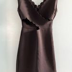 Top Shop Black Cut Out Scalloped Bodycon Dress Photo 0