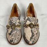 Kurt Geiger Chelsea Snake Print Block Heel Loafer w/ Chain Eagle Head Sz 6 Shoes Photo 1