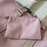 Lacoste PVC Tote Bag Baby Pink Canvas Handles Y2K Shoulder Bag Matching Wallet Photo 2