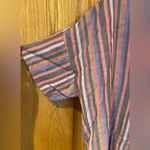 Madewell Courier Button-Back Shirt in Mulled Wine Smith Rainbow Stripe Sz XS NEW Photo 7