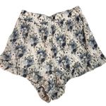 Blue Rain  High Waist Floral Shorts Size Medium Lined Photo 1
