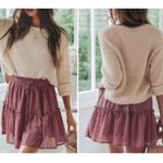 Simplee Apparel NWT Simplee Sz S Blush Pink‎ Swiss Polka Dot Elastic Waist Balletcore Skirt Photo 1