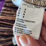 American Eagle Stripes Corduroy Elastic Waist Mini Skirt Brown Size Medium Photo 5