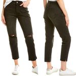 Free People Neon Blonde Black Siren Mom Fit High Rise Distressed Jeans 26 Photo 1