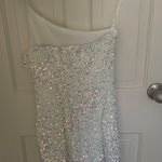 Crystal Doll white/sequins one-shoulder dress Photo 2