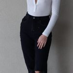 Amazing Lace White Button Down Henley Bodysuit  Photo 0