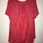 White Birch Pink Lace Tie Back Tee Sz S BNWOT Photo 0