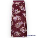 Torrid  0 burgundy maxi chiffon high waisted skirt shorts underlay stretch waist Photo 10