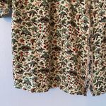 Ba&sh Mel Floral Green Red Button Down Blouse Short Sleeve Boho Women's size 0 Photo 5