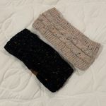 Chunky Knit Headbands in Black and Cream Photo 1