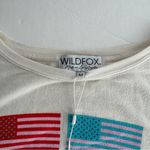 Wildfox  Pop Americana Flag Print Sweatshirt Size Medium NWT Photo 3