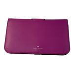 Kate Spade Nadine Woven Spade Bauhinia Leather Fold Medium Wallet Clutch Photo 2