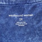 Westbound  Blue Embellished Graphic T-Shirt Size 2X Plus Size Blue Graphic Tee Photo 4