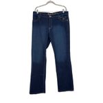 Harley Davidson Women's Dark Wash Denim Embellished Pockets Bootcut Jeans Sz 14 Blue Photo 2