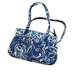 Vera Bradley Quilted Purse Womens Medium Blue Green Floral Shoulder Bag Handbag Photo 0