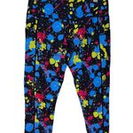 Constantly Varied Gear CVG Leggings Women's Large Paint Splatter Workout Cropped Black Photo 1