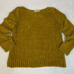 Loft Golden Olive Crew Neck Sweater Womens M Medium Chunky Soft Knit Office Photo 0