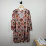 Natural Life Women’s Charlotte Flowy Dress in Pink Folk Floral Size XL Photo 6