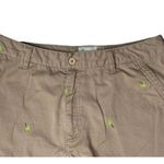 Womens Bamboo Traders Embroidered Palm Tree High Rise Chino Khaki Capri Pants 10 Photo 2