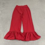 Matilda Jane Ruffle Cropped Pants Women S Red Pull On Boho Photo 3