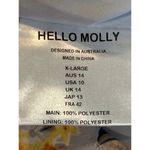 Hello Molly  NEW Size 10 Flowers of the Sun Mini Dress Blue Orange One Shoulder Photo 7