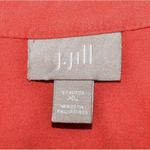J. Jill Ladies Orange Coral Long Sleeve Jersey Knit Shirt Top Size XL 1/4 Button Photo 5